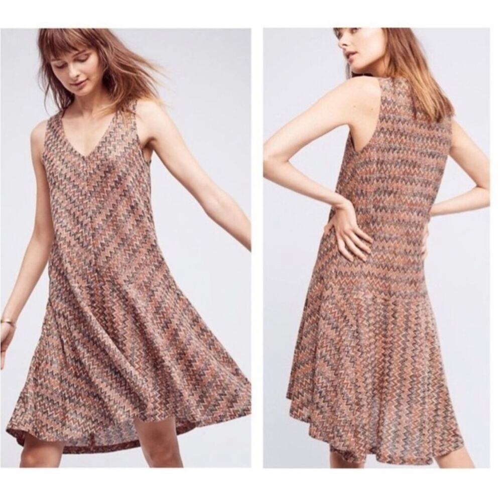 MAEVE Anthropologie Westwater Chevron Dress Size XS